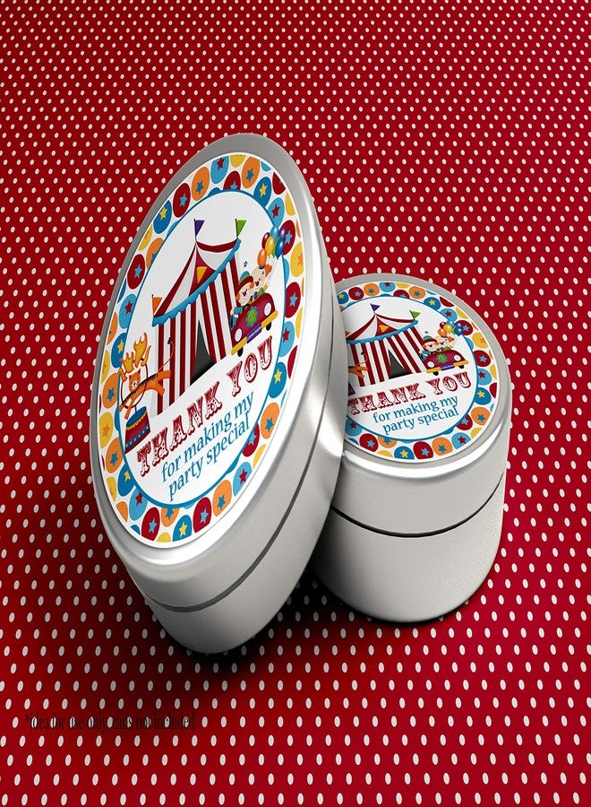 Amanda Creation Circus Carnival Birthday Party Thank You Sticker Labels, 40 2" Party Circle Stickers by AmandaCreation, Great for Party Favors, Envelope Seals & Goodie Bags - Image 3